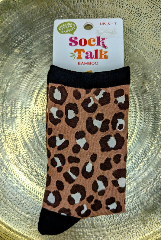 Leopard print socks